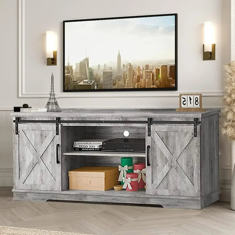 Entertainment Center for 65 Inch TV Media Console Table Farmhouse TV Stand Home Furniture Cabinet Living Room Stands