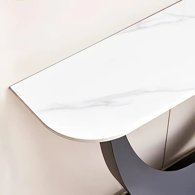 47 Inch Luxury Moon Shape Modern Entryway Table
