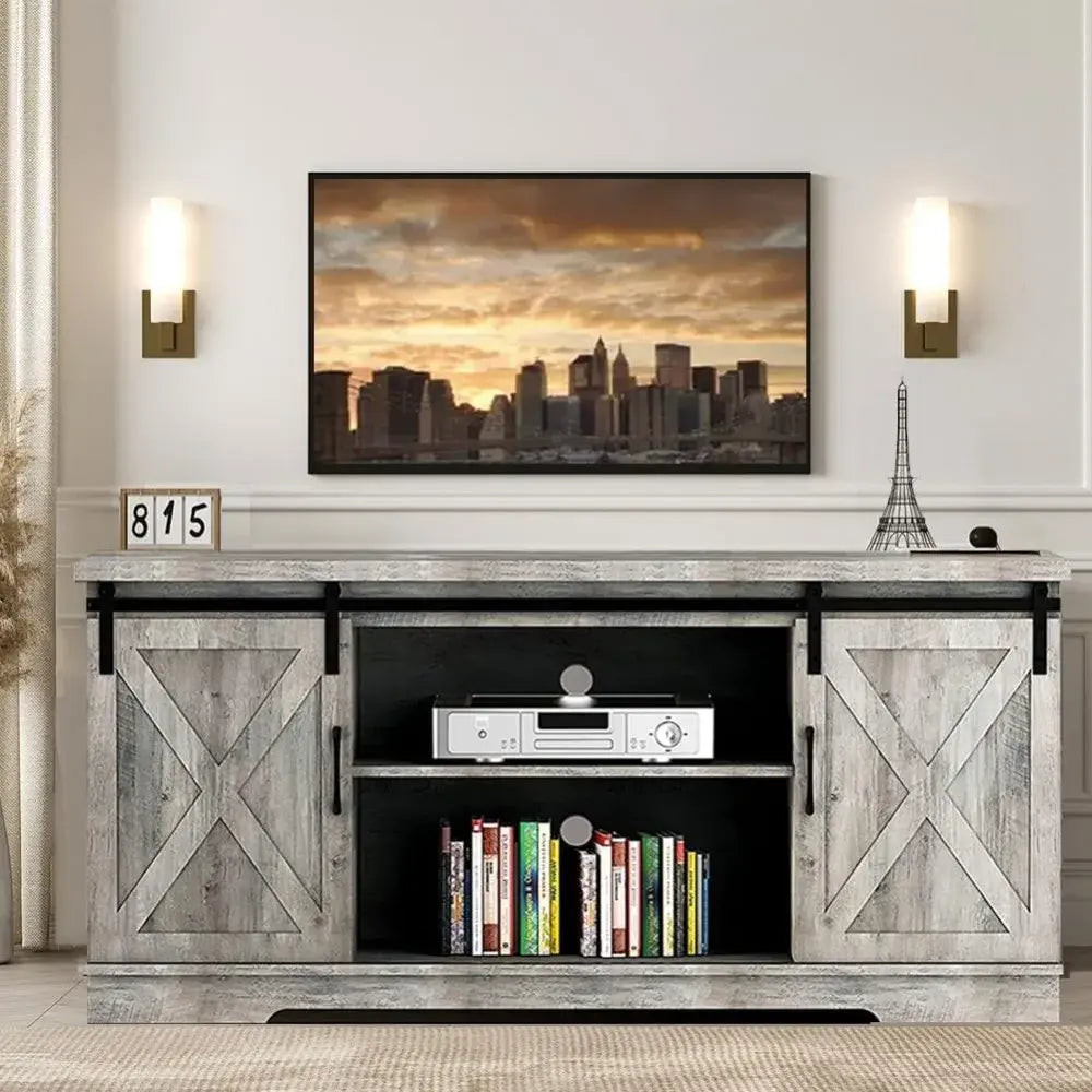 Entertainment Center for 65 Inch TV Media Console Table Farmhouse TV Stand Home Furniture Cabinet Living Room Stands