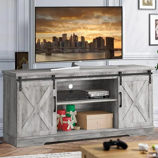 Entertainment Center for 65 Inch TV Media Console Table Farmhouse TV Stand Home Furniture Cabinet Living Room Stands