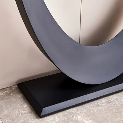 47 Inch Luxury Moon Shape Modern Entryway Table