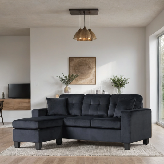 Vesper Luxe Velvet Reversible Sectional