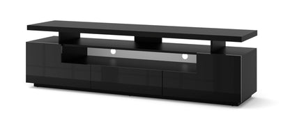 EVA 180 TV STAND in black matt / black gloss