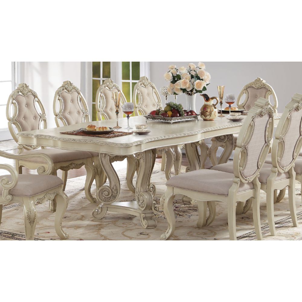 ACME Ragenardus Dining Table in Antique White