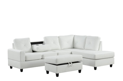 Rocket PU Reversible Sectional – Modern L-Shaped Faux Leather Sofa